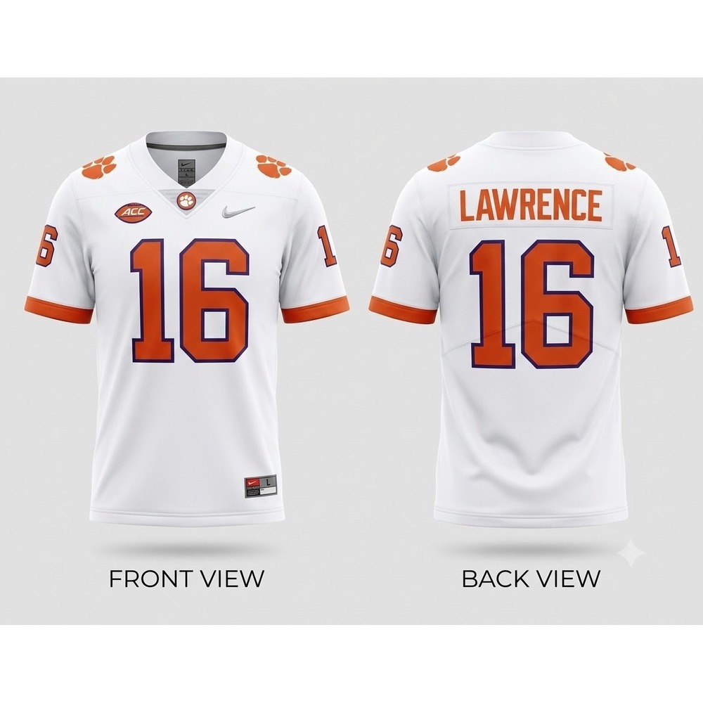 Nike Clemson Tigers Trevor Lawrence #16 Jersey Mens L White NWT Game Day Fan